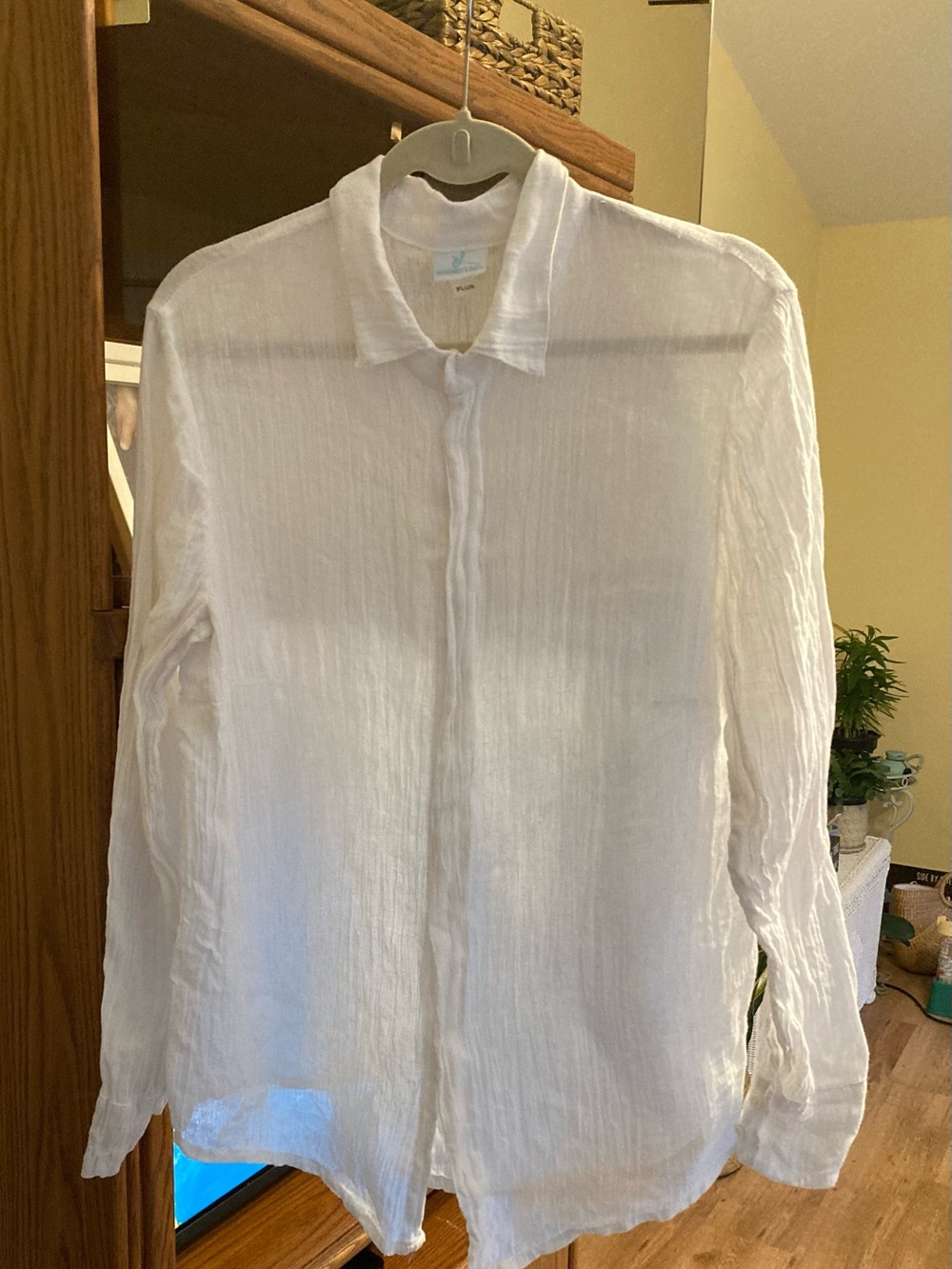 Whitney Linen…designed and made in CANADA white button down shirt